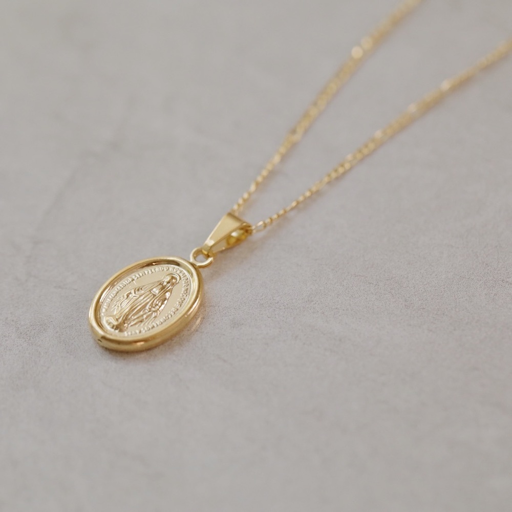 Miraculous Mary Necklace | 18k Gold Filled - Picture 4 of 8